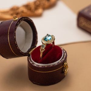 ASIX GOLD INS vintage anti-topaz gilded minimalist open band 916 gold high-quality gemstone ring for women Korean fashion 24K gold 18K gold ring Wont blacken Wont peel Exquisite engagement wedding gifts