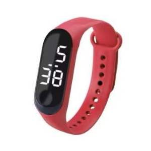 Jam Tangan Polos Pria Wanita LED Digital Watch Oval