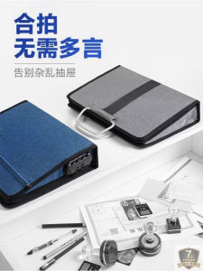 Mens Briefcase Meeting Document Bag with Password Business Card Holder Waterproof Fireproof Storage Organizer by Baoying