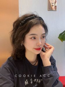 Black Lace Cookie Accessories 2025 New Wave Hairband Headwear Diamond Outdoors Versatile Simple Design Fashionable Hairband