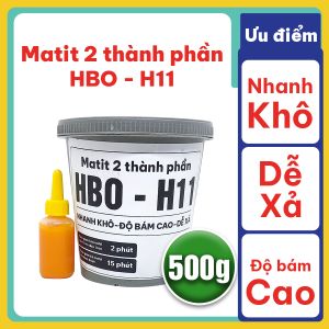 Matit trét nhanh khô 2 thành phần HBO-H11 có thể xả nhám chỉ sau 10 phút hủ 500g