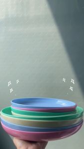 PIRING MAKAN WHEAT STRAW 20 DAN 25 CM ROUND PLATE PIRING SAJI (1 PCS)