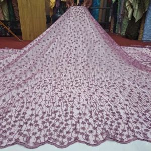 (HARGA PERSETENGAH METER) bahan kebaya tulle payet motif bintang mewah/bakal kebaya tulle brokat berpayet