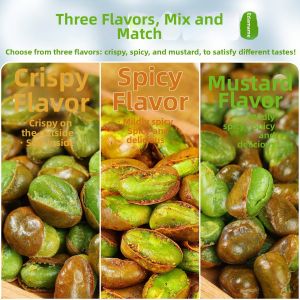 Jade Green Fresh Peas Snacks Savory Mustard Flavor