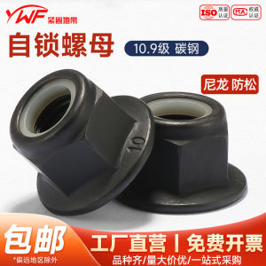 High Strength 10.9 Grade Nylon Lock Nuts Fine Tooth Zinc Plated Anti Loose Self Locking Stud Bolts Hardware Fasteners