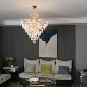 Cahaya mewah ruang makan lampu gantung kristal lampu ruang tamu kamar tidur lampu hias LED rumah tangga 22