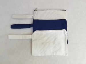 Quality 12oz Thick Canvas Zipper Pouch Pencil Case Muji Style Makeup Bag Cosmetic Beg Kanvas Student Purse Wallet Dompet