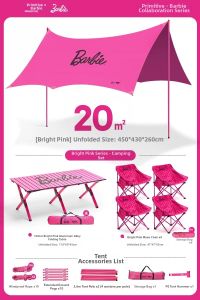 The Primitive | Sun Protection Large Outdoor Camping Set with Canopy Tent and Chairs