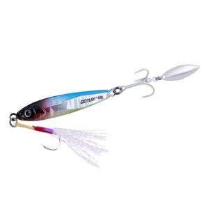 Goture 1-5pcs Jig Lure 40g 60g Shore Casting Metal Jig Spoon Jigging Tail Spinner Artificial Hard Bait Sea Fishing Tackle