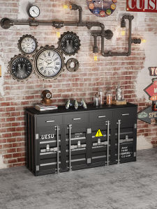 Iron Container Tea Table Locker Industrial Style Sideboard Dining Room Equipment Sideboard Liquor Cabinet Exhibition Hall Side Counter