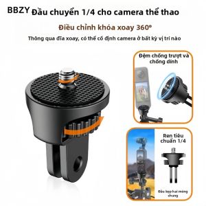 Bbzy | 1/4 Inch to GoPro Rotatable Mount Adapter for Insta360 X5 and DJI Pocket 3