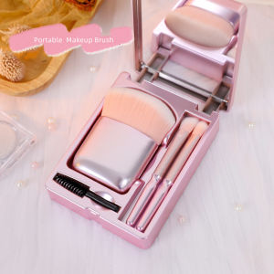 Pocket Mirror Folding Makeup Mirror & Makeup Brush Set: The Perfect Christmas Gift