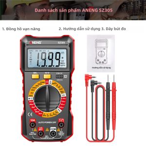ANENG | Máy Đo Vạn Năng Chuyên Nghiệp ANENG SZ305 Hiển Thị Kỹ Thuật Số 1999 Số Đo Đo Điện Áp AC/DC Đo Điện Trở Đo Tụ Điện Đo Dòng Điện.