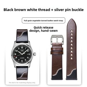 Deetle | Mens Leather Watch Band for Conquest V.H.P. Chronograph Moonphase