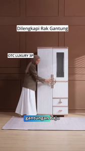 Olymplast OTC 2PL ST2 LUXURY / Lemari Pakaian Plastik / Lemari Pakaian 2 Pintu