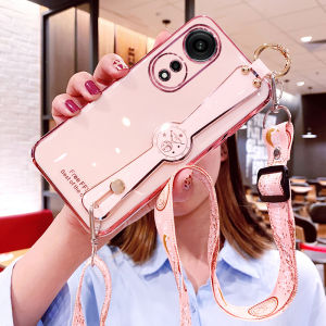 Oppo A1 pro Silicone Case Womens Crossbody Anti-fall Full Cover Protection Phone Shell Compatible with 5G Oppo Phones