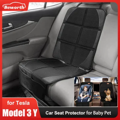 Seat Cover Protector for Tesla Model 3 Y Juniper Highland 2025 for Kids Baby Back Seat Cushion Oxford PU Leather Protective Mat