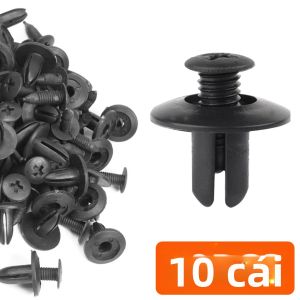 YONGRUN Ốc Vít Chắn Bùn Ô Tô 10/30/50 CÁI 8mm Nylon Nhựa Đinh Tán Đen Chốt Kẹp Cho Phụ Tùng Ô Tô