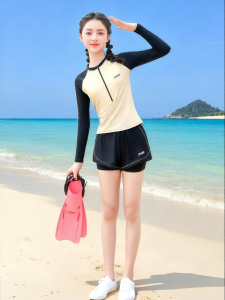 XTEP | Conservative Long-sleeved Girls Separates Swimsuit