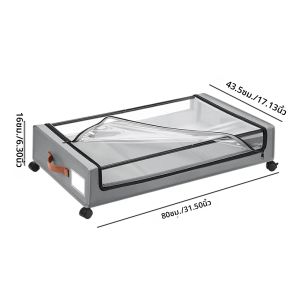 1 PC ภายใต้เตียงกล่องเก็บของล้อเสื้อผ้า Organizer Bin คอนเทนเนอร์ลิ้นชักสําหรับ Dorm Home ห้องนอนรองเท้าเสื้อผ้าผ้าเช็ดตัว