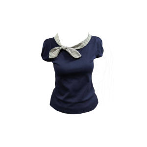 YUEZHONGWEI | Áo thun tay ngắn kiểu Pháp thắt nút bướm cho nữ mùa hè 2025 Áo ngắn ôm vừa vặn thời trang công sở phong cách Hàn Quốc