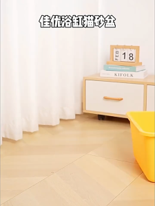 ห้องน้ําแมวขนาดใหญ่ กระบะทรายยักษ์ กระบะทรายแมว พื้นที่ขนาดใหญ่ การออกแบบรั้วสูง ป้องกันการกระเด็นของทราย กระบะทรายแมวขนาดใหญ่