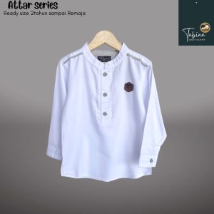 Tabina Setelan Koko Kurta Putih Lengan Panjang Anak Laki-Laki usia 1 tahun hingga 16 tahun