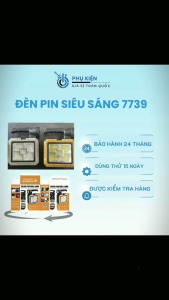 Đèn pin cầm tay 7739 siêu sáng chiếu xa mạnh mẽ pin bền dùng đa mục đích