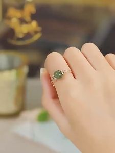 Cincin Ring Green Simple Fashion Cantik Cincin Wanita Giok Hijau Cantik