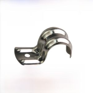 Thickened Stainless Steel U Type P Type Single Side Horse Card Pipe Clamp Iron Bar Card 20 Lines Pipe Clip Aluminum Alloy