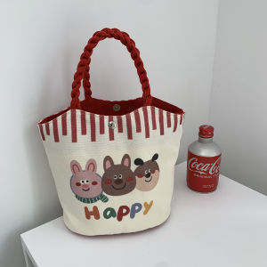 Túi Xách Dung Tích Nhỏ Hình Thùng Cầm Tay Hoạt Hình Di Động Thiết Kế Đơn Giản Thường Ngày Đi Chơi Mùa Hè 2025