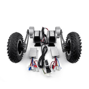 24V 250W Cheap Heavy Duty Platform Trolley DIY Electric Hand Carts Conversion Kits Dual DC Brushed Gear Motor