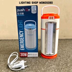 LAMPU PADAM/ LAMPU DARURAT/ LAMPU EMERGENCY LIGHT PUSH ON (SUPER BRIGHT LED) EL-3130 Lentera 3 Sisi 30watt memiliki daya tahan batrei besar 3500Mah daya tahan lampu hingga 20 jam dengan 3sisi lampu
