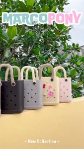 Marco Pony ผู้หญิงกระเป๋าถือ กระเป๋าชายหาด ฤดูร้อนกระเป๋า แบบกันน้ำ ทนทาน นุ่มนวลเหมือนเมฆ เหมาะสำหรับการช้อปปิ้ง BP1007