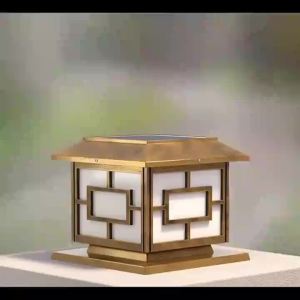 Solar Pillar Light Outdoor Waterproof Tri-color LED with Remote Control Post Lamp/Garden Lights/Column Head Light