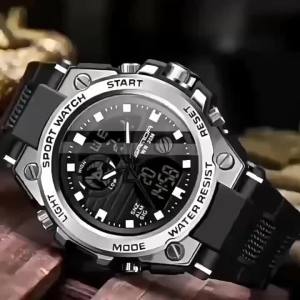 New Electronic Watch with Night Light Dual Display Multifunctional Watch for Boys Students Teenagers Outdoor Sports Trend