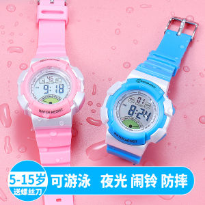 นาฬิกาเด็กหลากหน้าที่สําหรับเด็กชายและเด็กหญิงกันน้ําพร้อมไฟกลางคืนนาฬิกาปลุกและปฏิทินหน้าปัดกลม