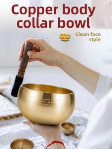 Copper Gong Meditation Zen Style Decorative Ornaments Blessing Peaceful Mindfulness Copper Gong Yoga Meditation Home Decor