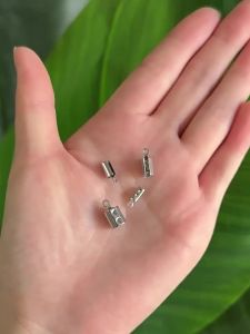 EELHOE | [YU]50/100Pcs Necklace Connectors Supplies Stainless Steel Crimp End Beads Caps Leather Cord Clips For DIY Jewelry Making