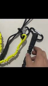 Safety Bungee Tether Tool Lanyard With Carabiner Hook Climbing Working Anti-Falling Safety Rope Aerial Work Climbing Accessory