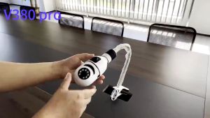 BUY 1 TAKE 1 V380 Pro CCTV Camera no need Internet Bulb Dual lens CCTV Camera Connect Cellphone 8MP 1080p HD cctv camera wifi connect 360 with audio and speaker Night Vision Automatic tracking IP Security Camera Indoor Outdoor waterproof CCTV