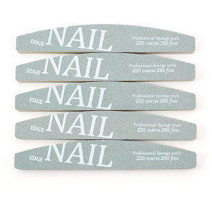 5Pcs Sponge Nail Polish Buffing File Sanding Buffer Files 100/180 220/280 Limas Polishing Tools Manicure Girt Green Design