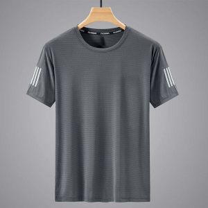 Quick-Dry Loose Ice Silk Mens Summer T-Shirt