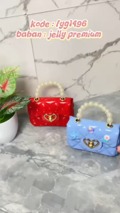 MG1496 Tas Jelly Mutiara Mini Anak Slingbag Glossy Gaya Korea