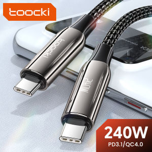 Toocki 240W/6A Type C to Type C cable PD3.1 QC 4.0 Super Fast Charging For Laptop Tablet&Phone