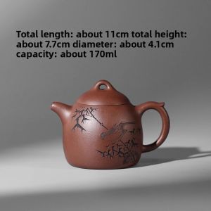 CANGHUTIANXIA | Yixing Purple Clay Pottery Handmade Qinquan Teapot From Huanglongyuan Bottom Groove