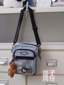 กระเป๋าสะพายข้างผู้ชายแบบลำลอง ดีไซน์เก๋ไก๋ สำหรับเด็กผู้หญิง กระเป๋าสะพายข้างแบบสะพายข้างได้ทั้งสองข้าง กระเป๋าสตางค์แบบแบน กระเป๋าสะพายข้างแบบมีสายรัดแบบลำลอง