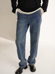 Dazzle | Quần Jeans Denim Mùa Đông 100% Cotton Có Đính Hạt Kim Cương