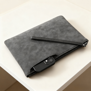 Casual Mens Clutch Bag Business Envelope Style Leather Wallet Simple Handheld Bag for Youth in Spring Season PU Material