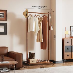 TINGXU | Moveable Solid Wood Coat Rack Home